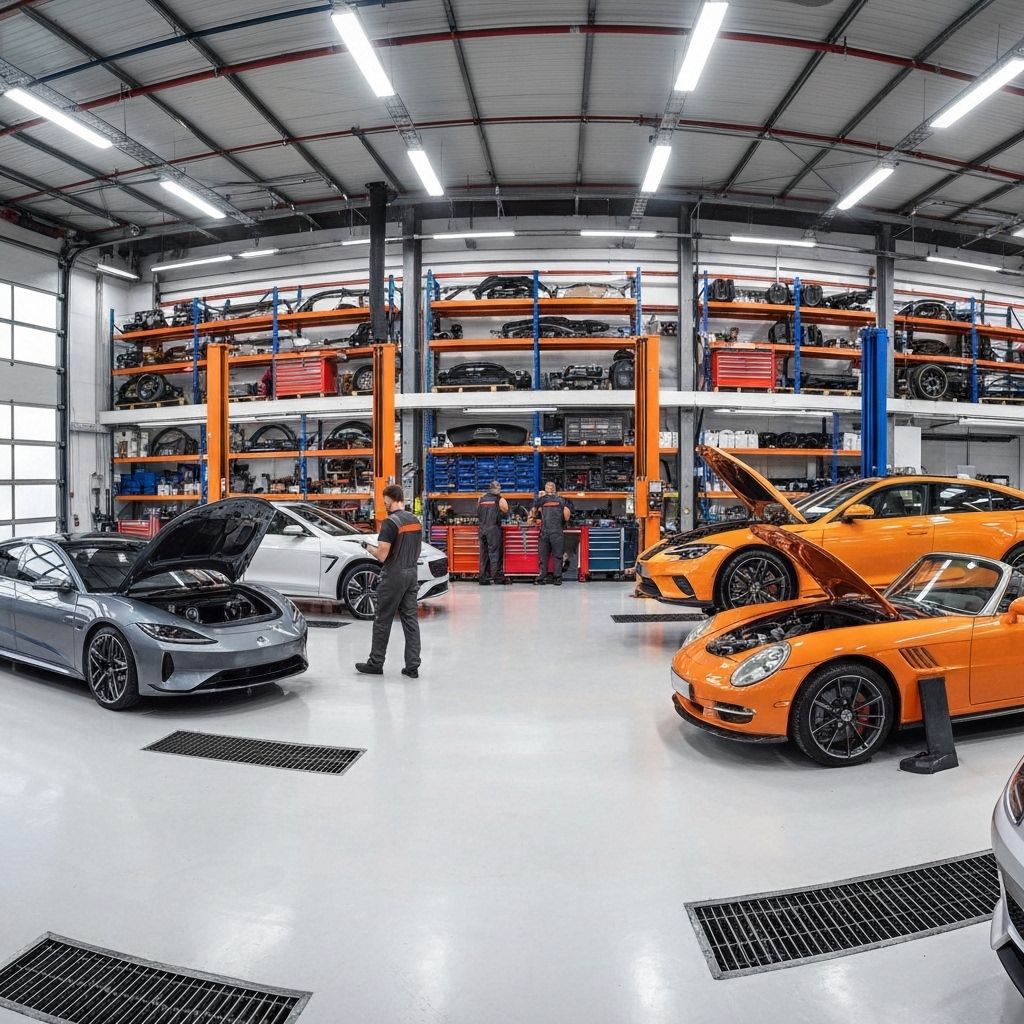 Professional vehicle repair garage